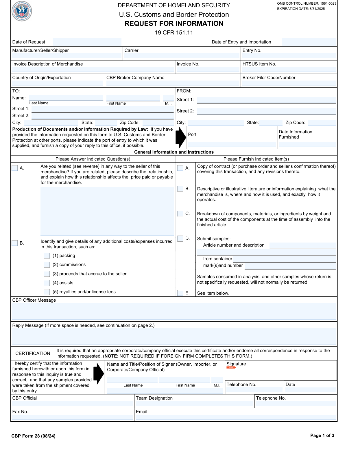 Form 28 | Instafill PDF Filler