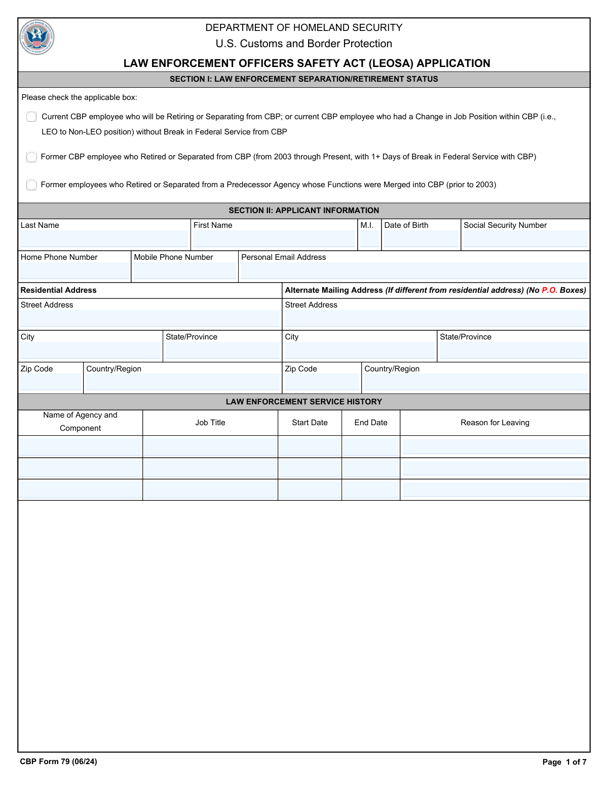 Form 79 | Instafill PDF Filler