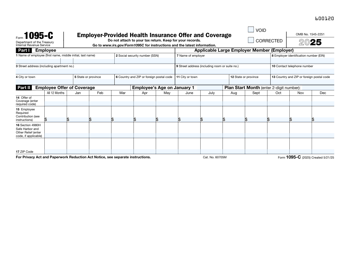 Form 1095-C, page 1