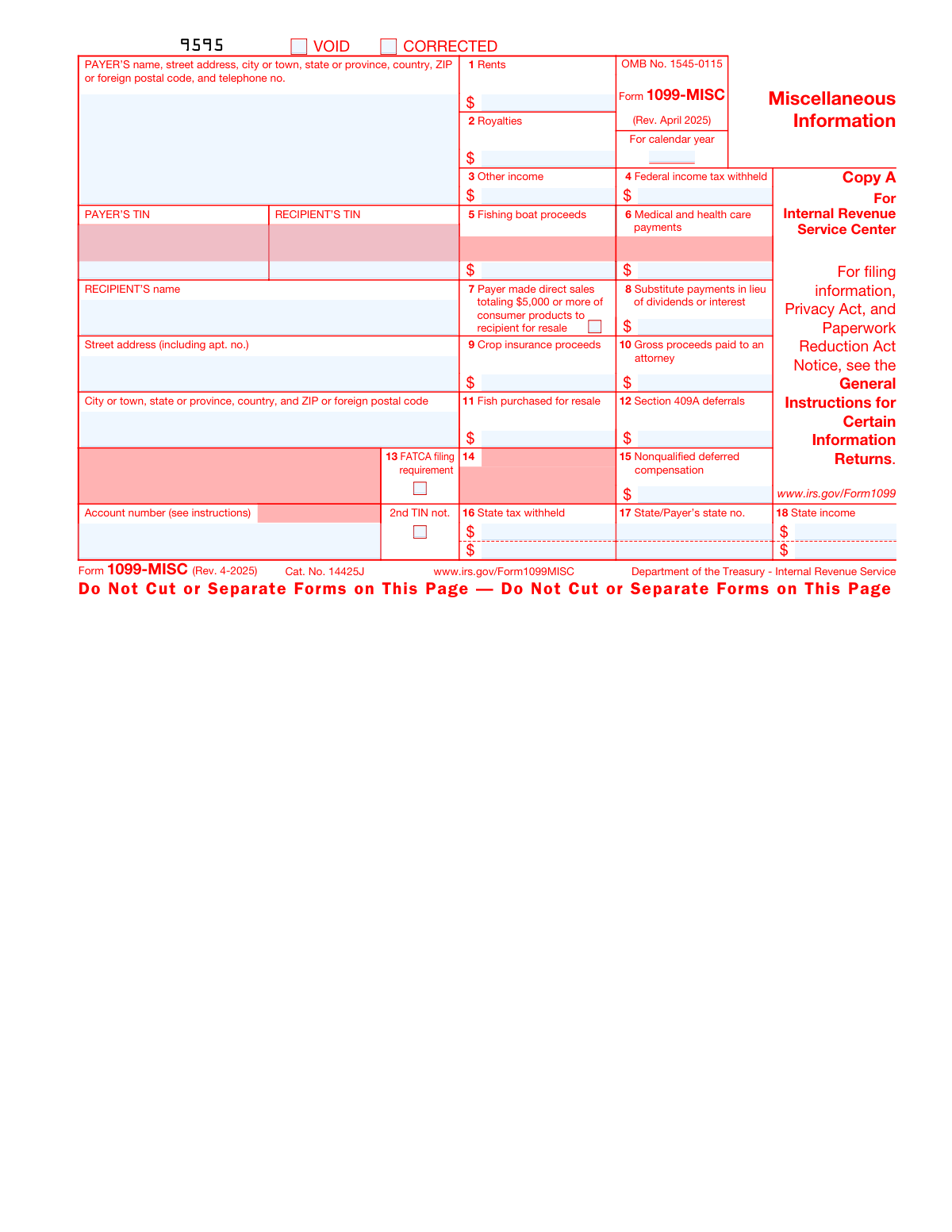 Form 1099-MISC, page 1