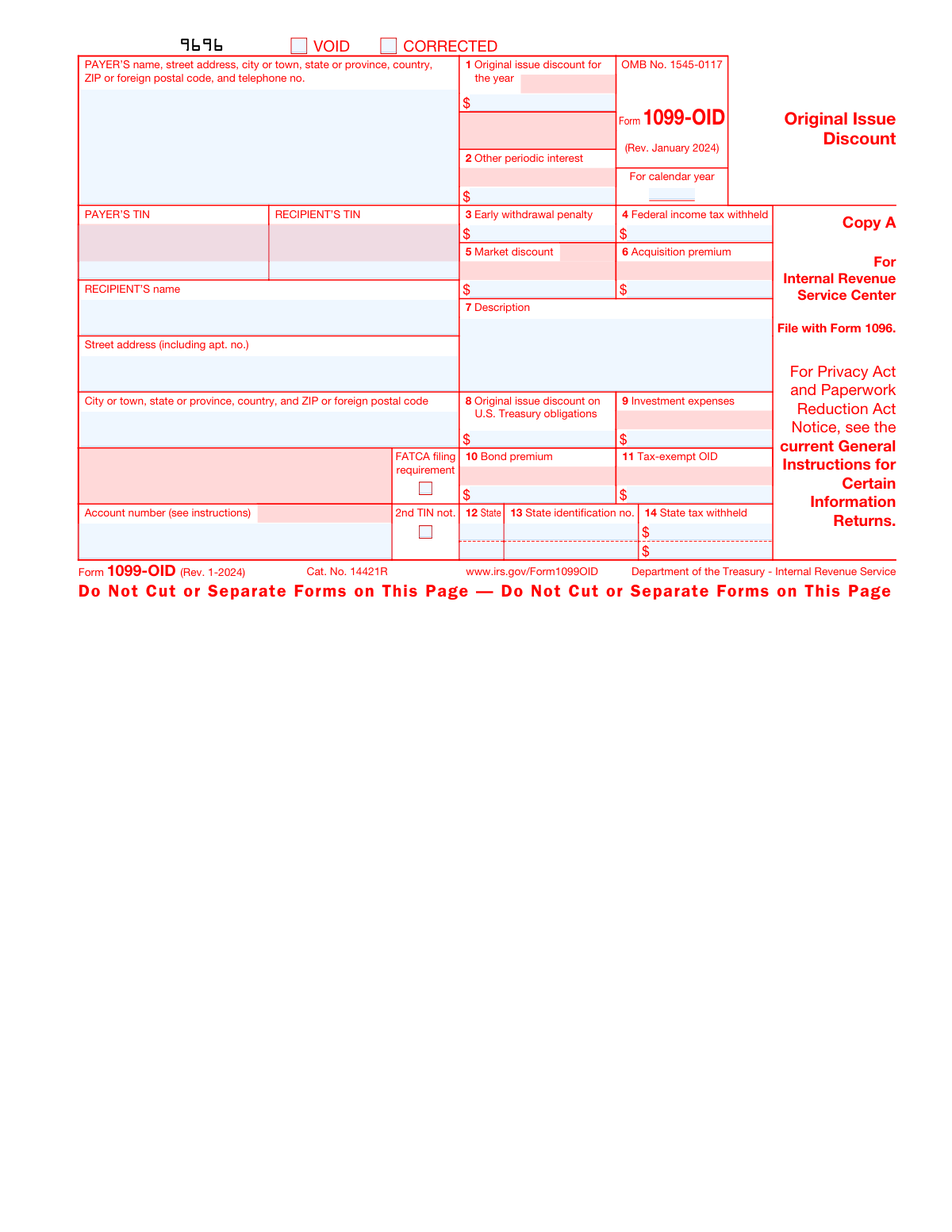 Form 1099-OID, page 1