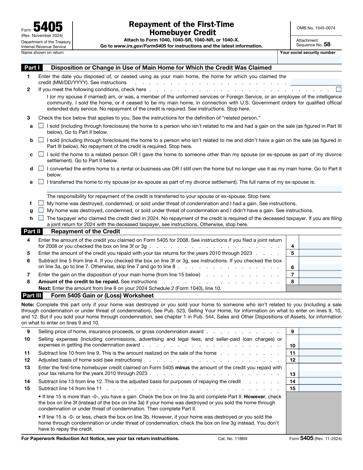 Form 5405, page 1