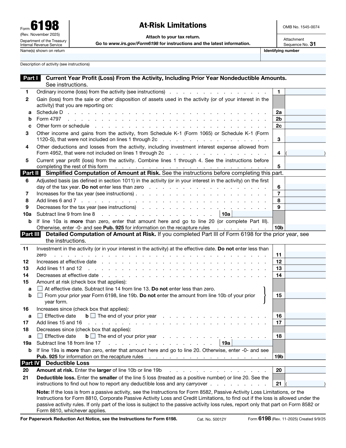 Form 6198, page 1