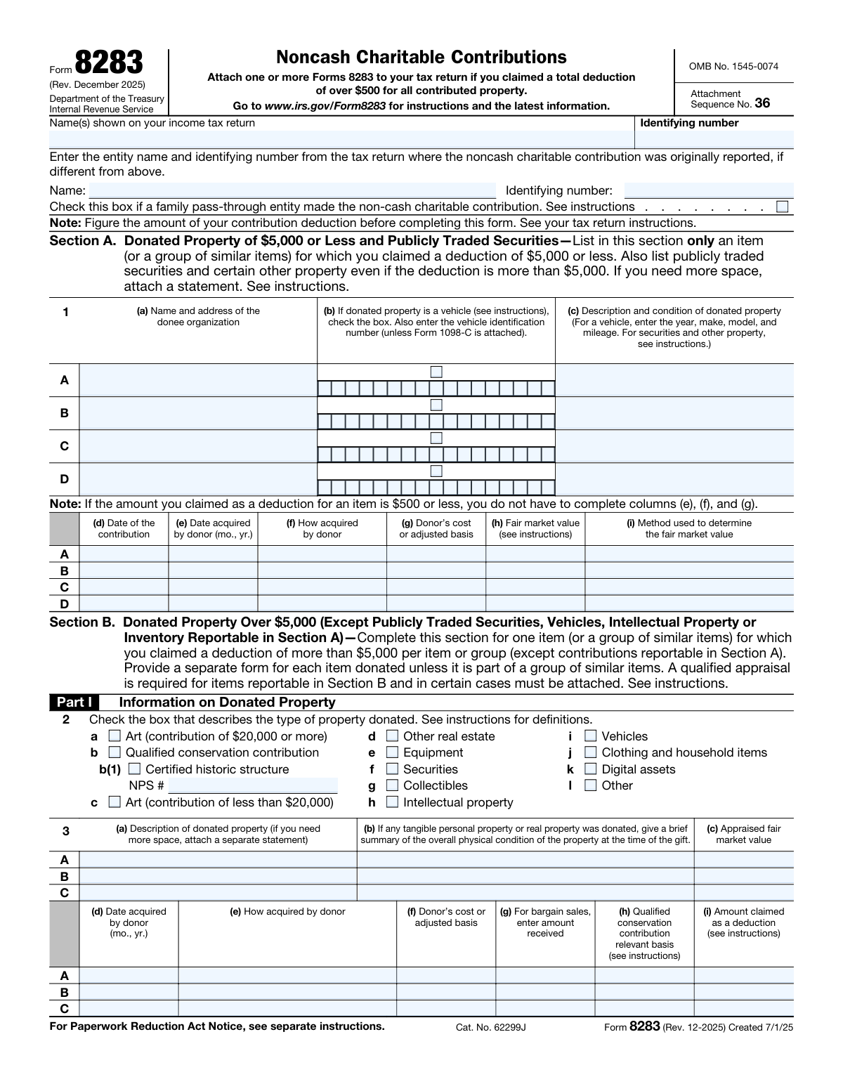 Form 8283, page 1