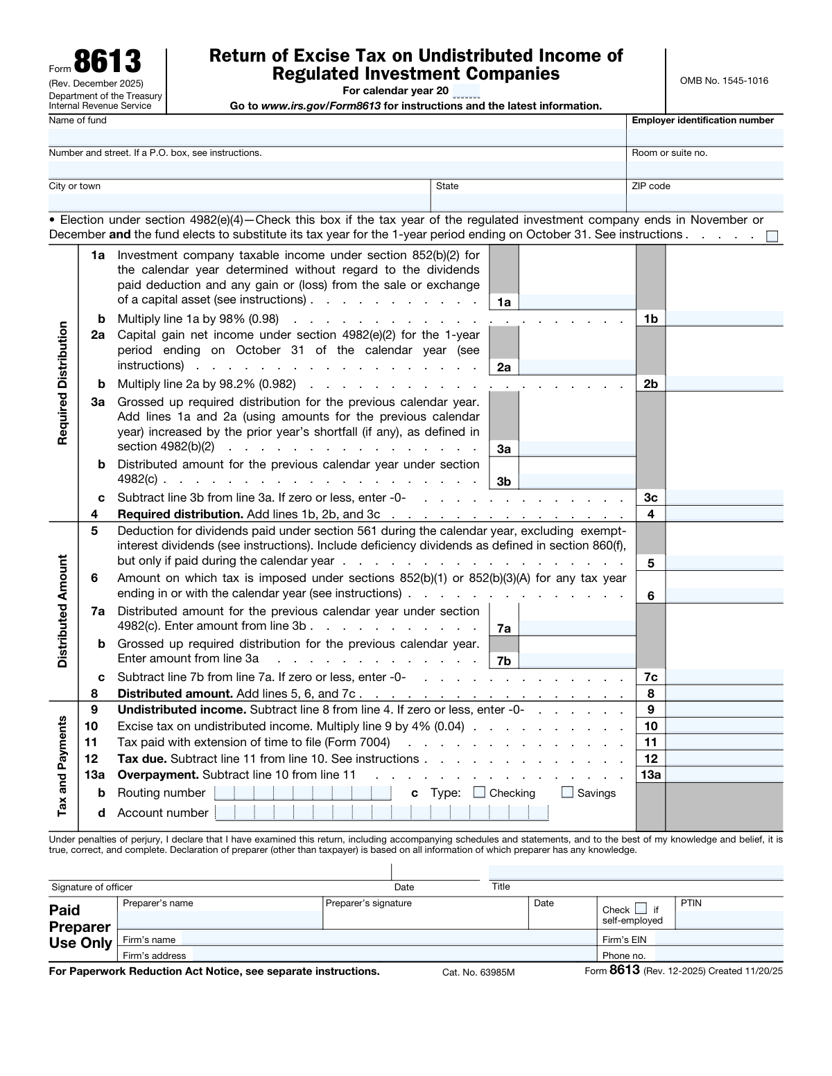 Form 8613, page 1