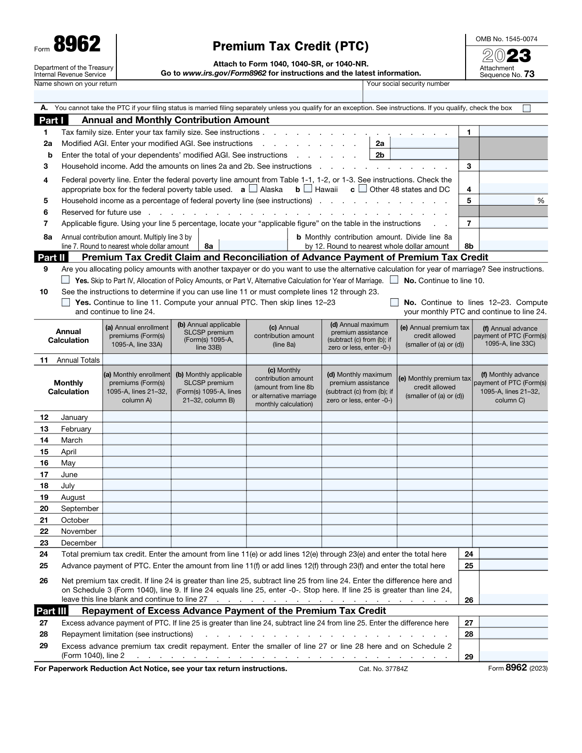 Form 8962, page 1