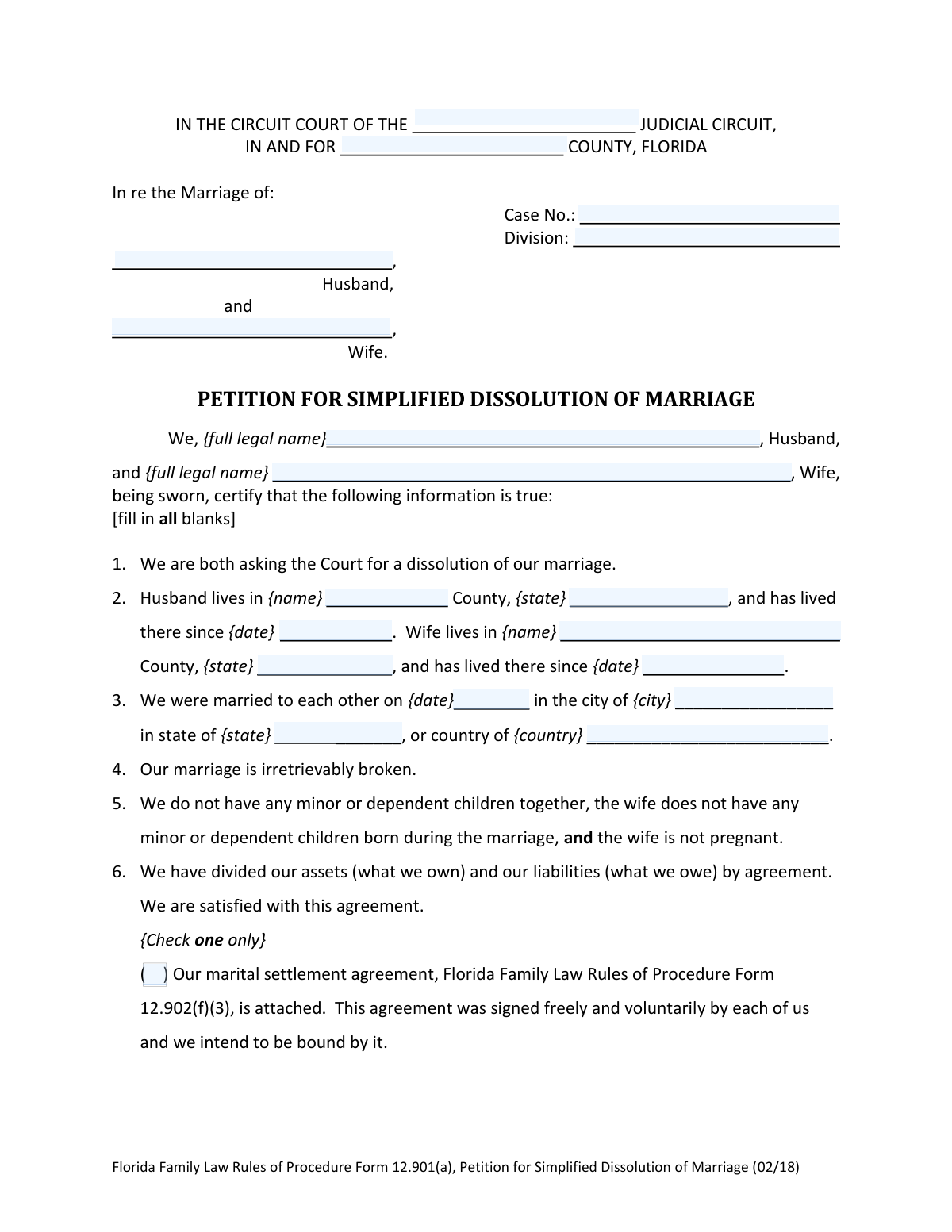 Form 12.901(a), page 1