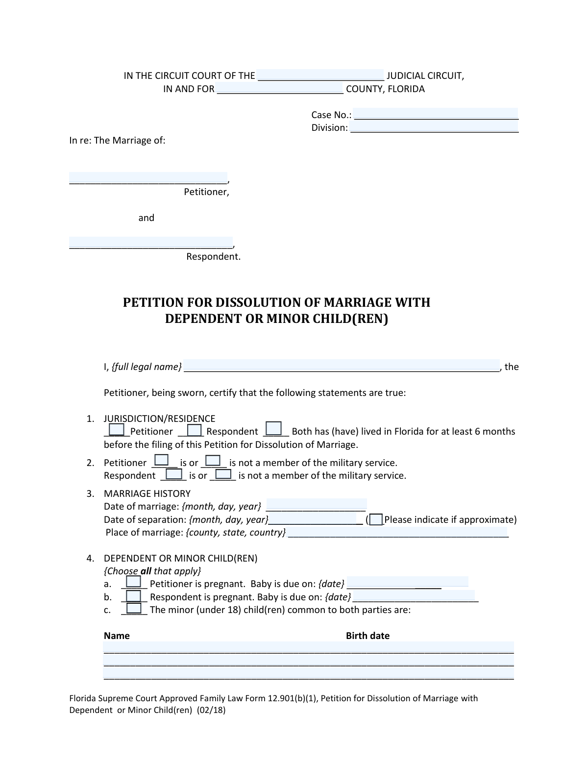 Form 12.901(b)(1), page 1