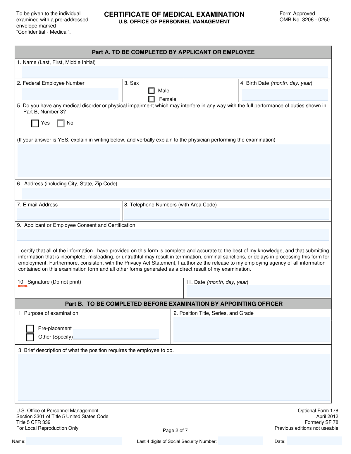 OF-178, page 1