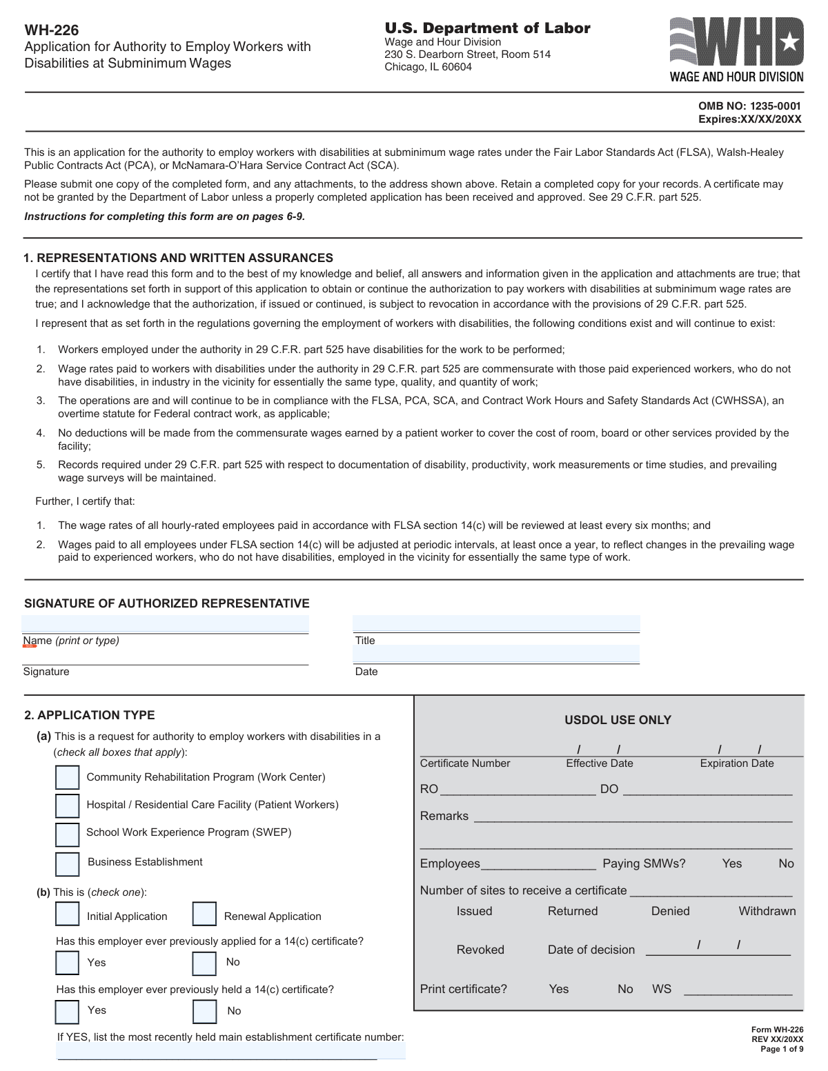 WH-226, page 1