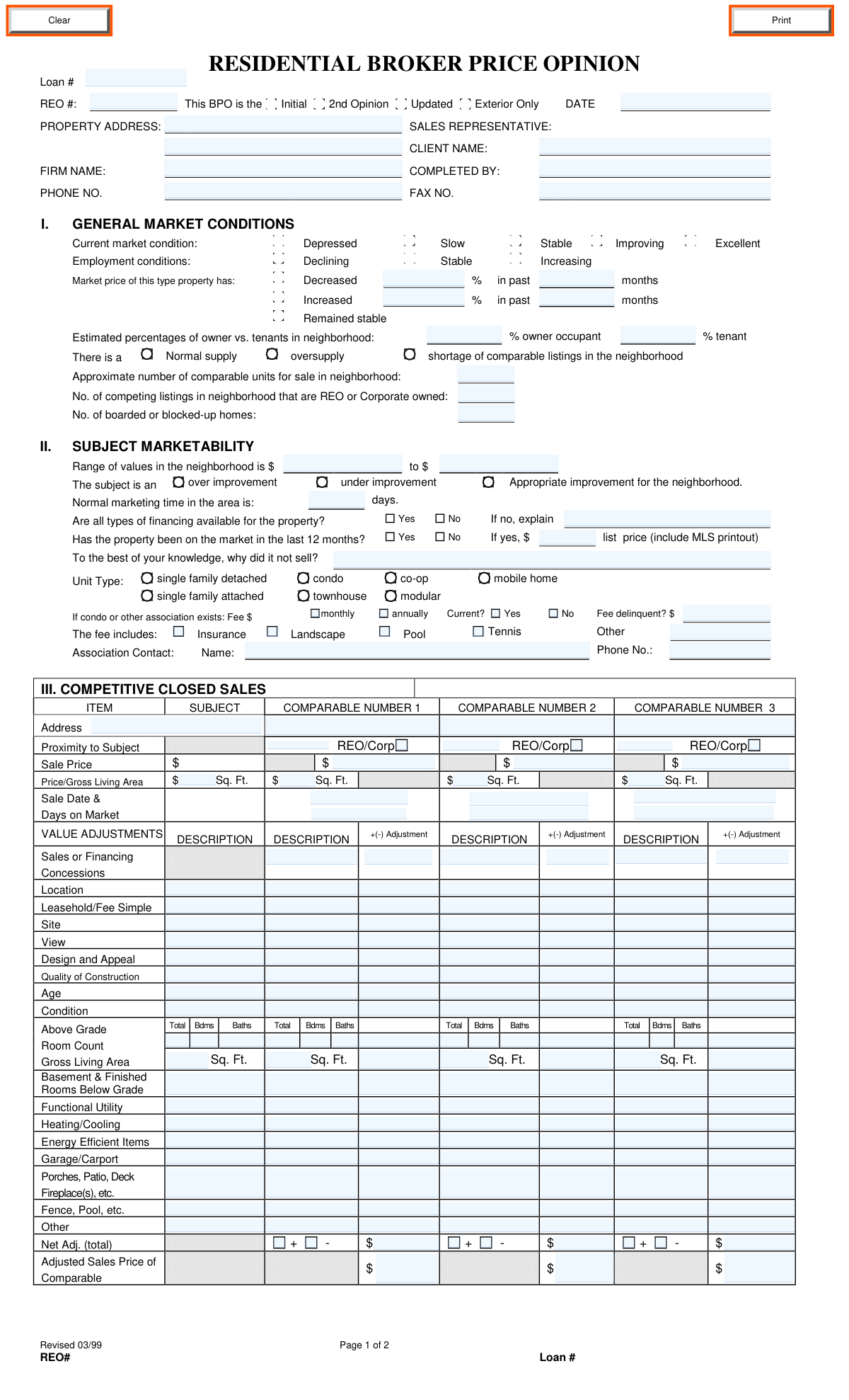 Preview of Residential Broker Price Opinion